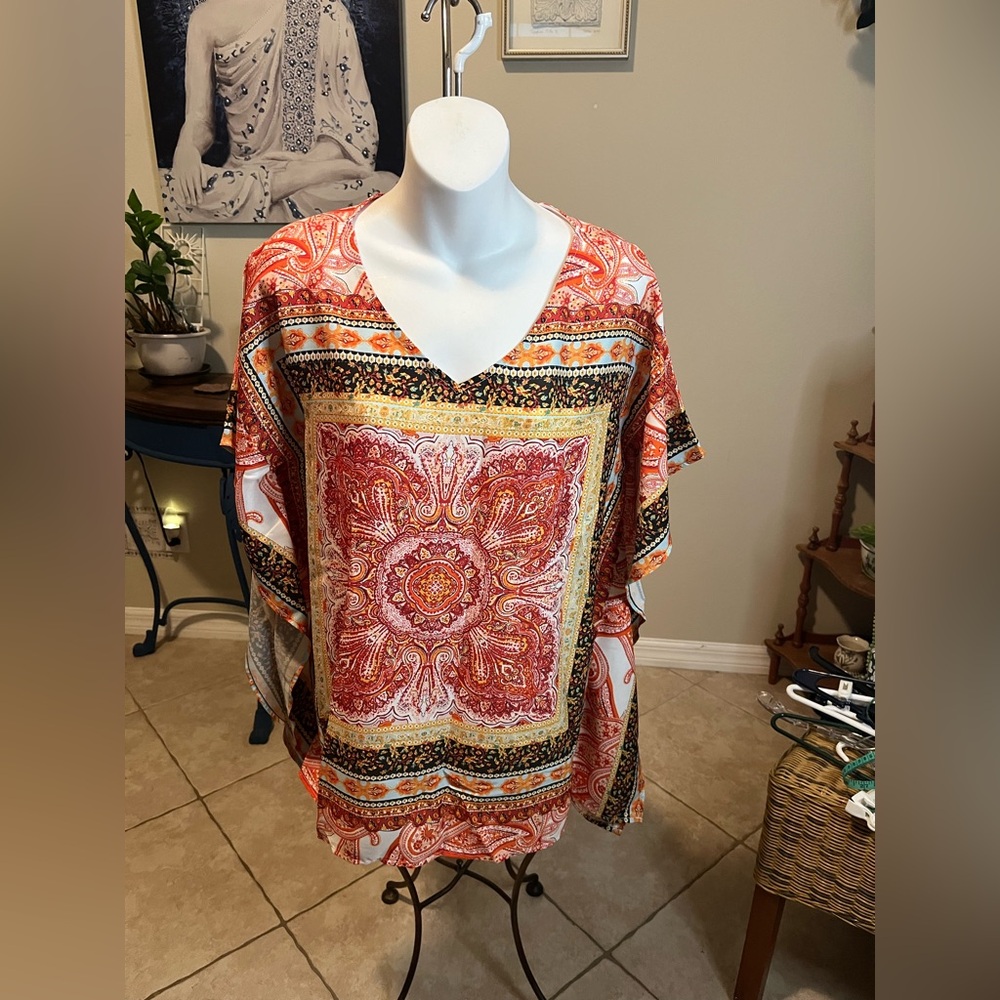 NWT Weiyan Kaftan Tunic Boho Top - L